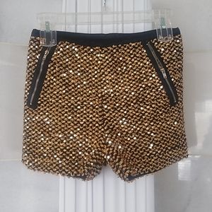 Sequine Shorts Gold medium
